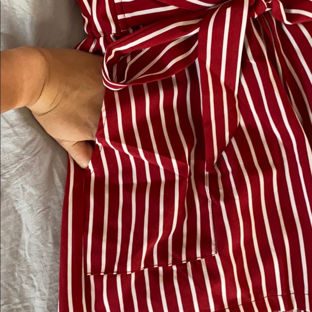 SHEIN Paper Bag Stripped Shorts - Picture 3 of 4